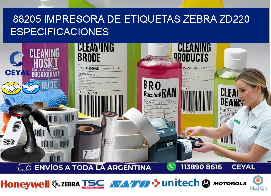 88205 impresora de etiquetas Zebra ZD220 especificaciones