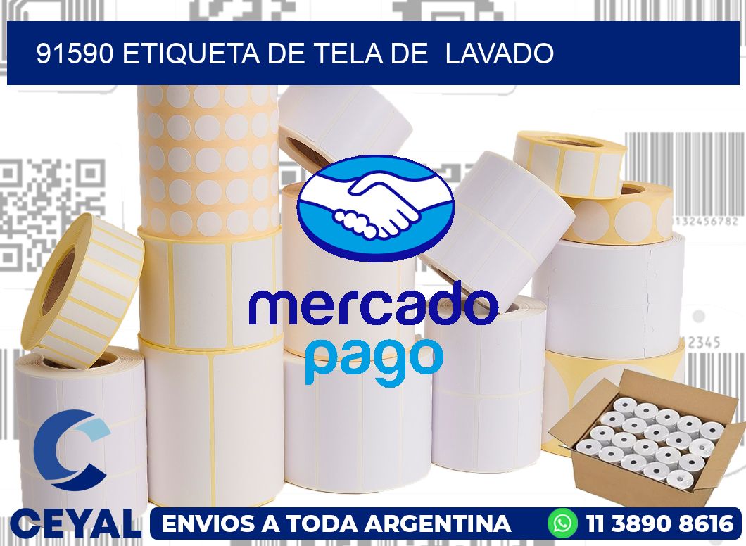 91590 etiqueta de tela de  lavado