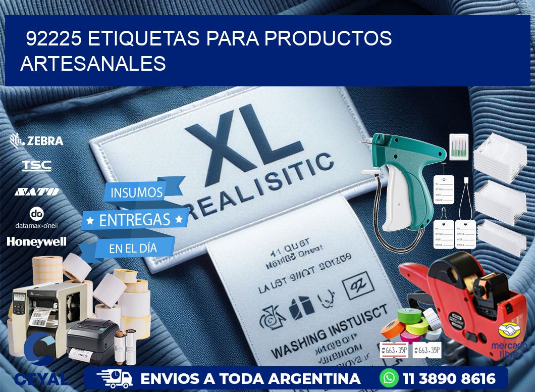 92225 Etiquetas para productos artesanales