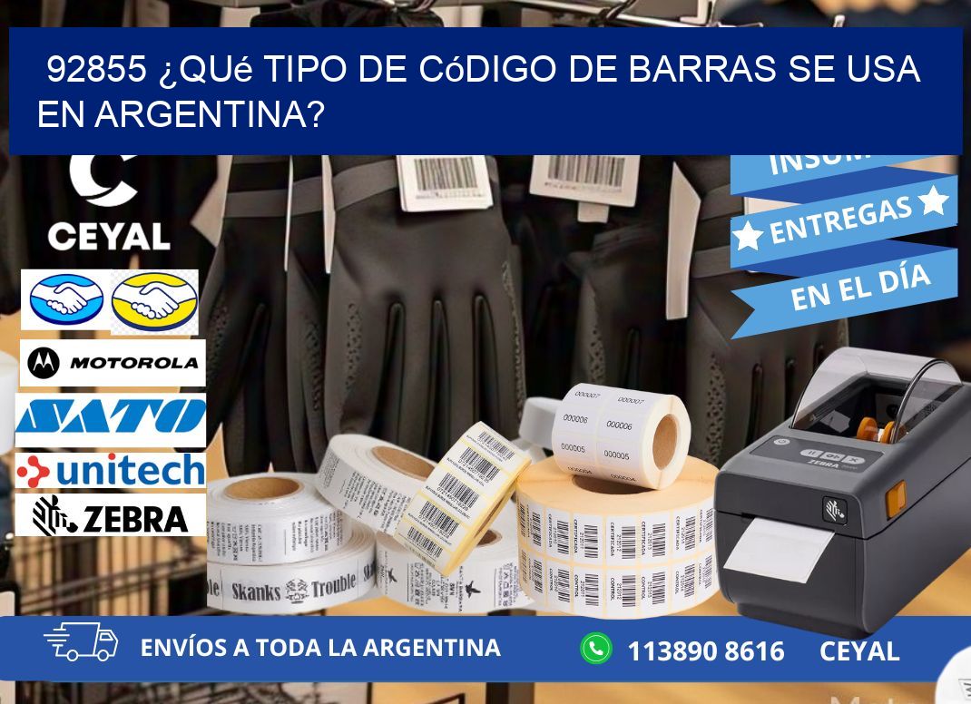 92855 ¿Qué tipo de código de barras se usa en Argentina?