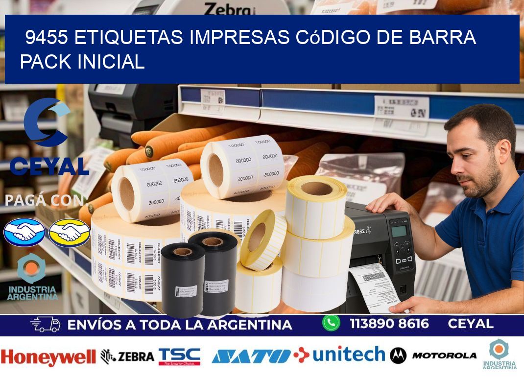 9455 Etiquetas Impresas código De Barra Pack Inicial