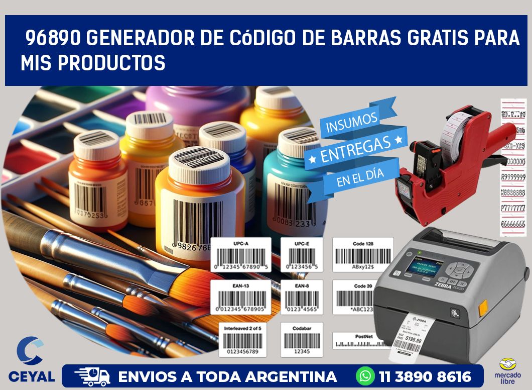 96890 Generador de código de barras gratis para mis productos