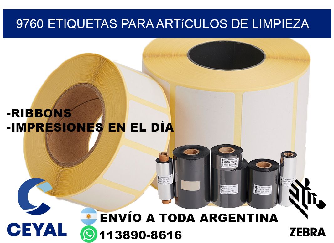 9760 Etiquetas para artículos de limpieza