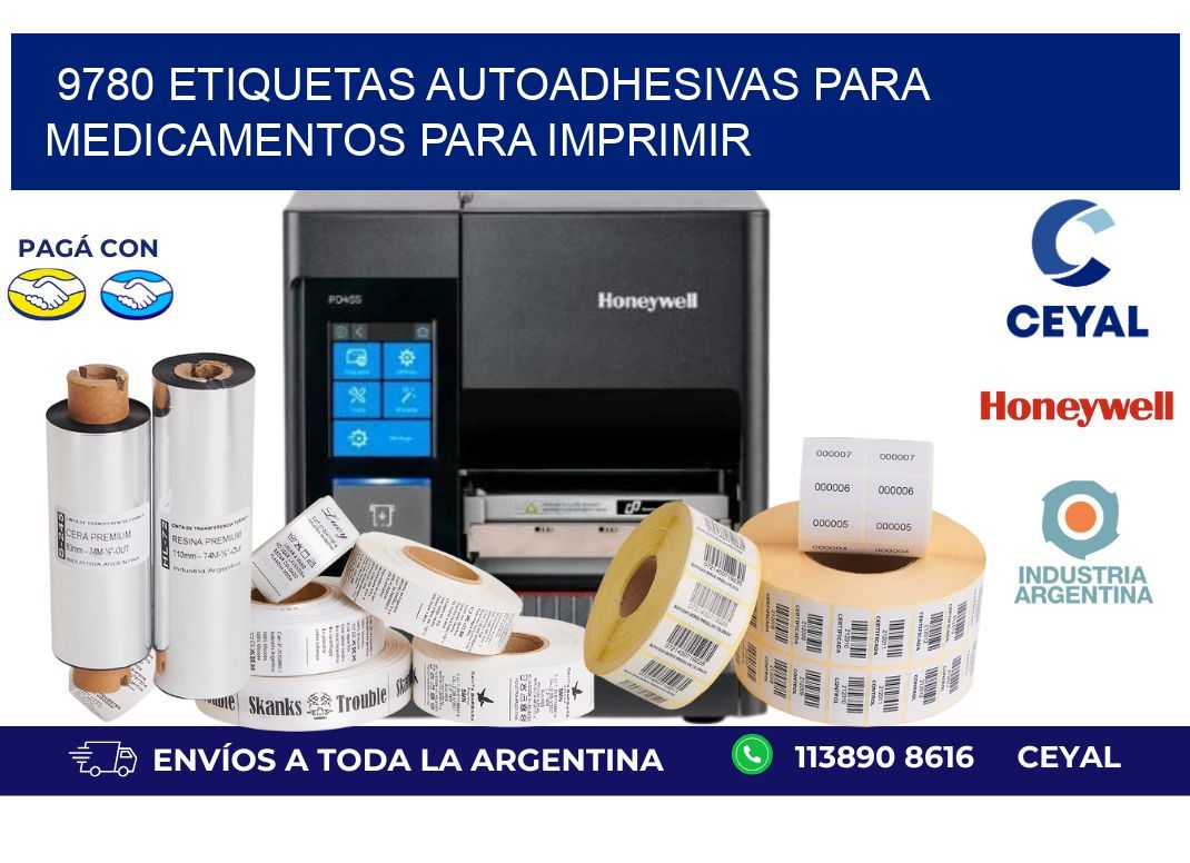 9780 Etiquetas autoadhesivas para medicamentos para imprimir
