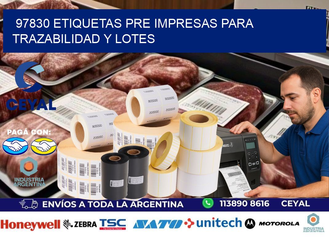 97830 etiquetas pre impresas para trazabilidad y lotes