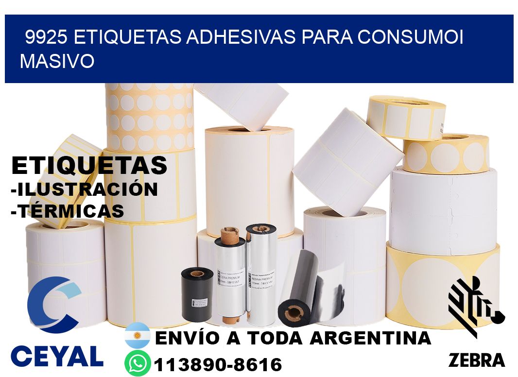 9925 Etiquetas adhesivas para consumoi masivo