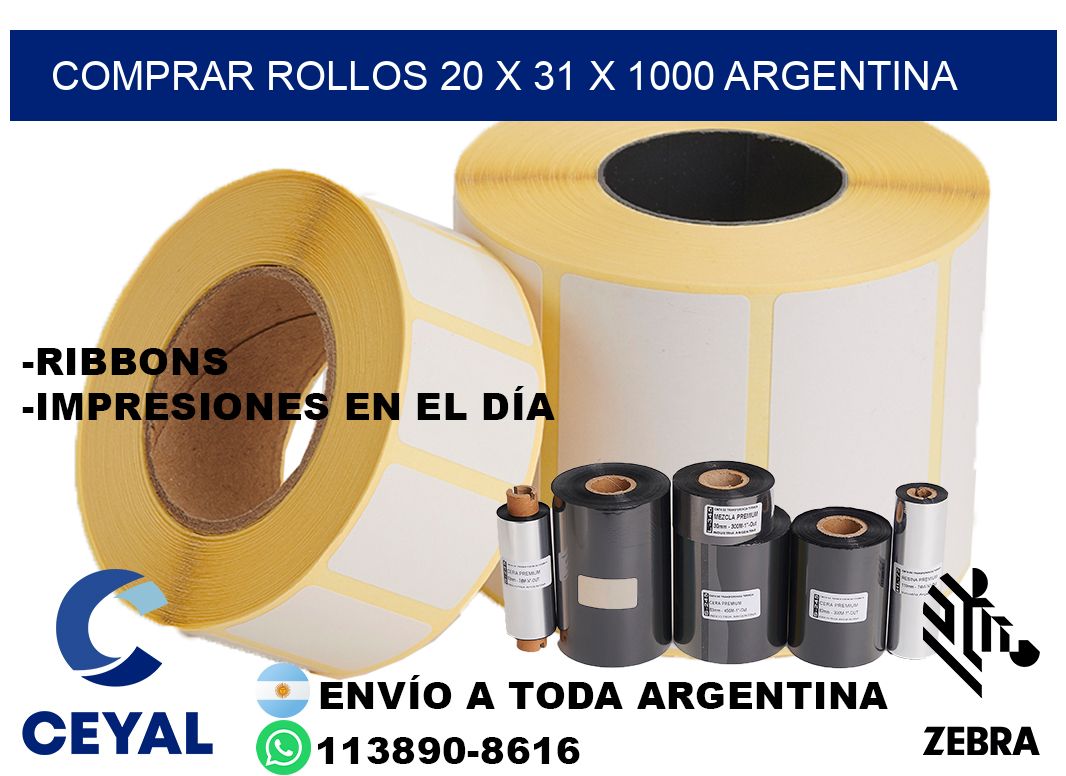 Comprar Rollos 20 x 31 x 1000 argentina