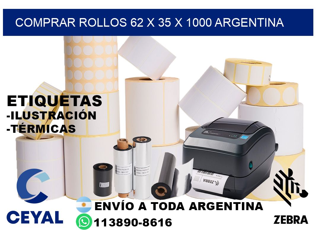 Comprar Rollos 62 x 35 x 1000 argentina
