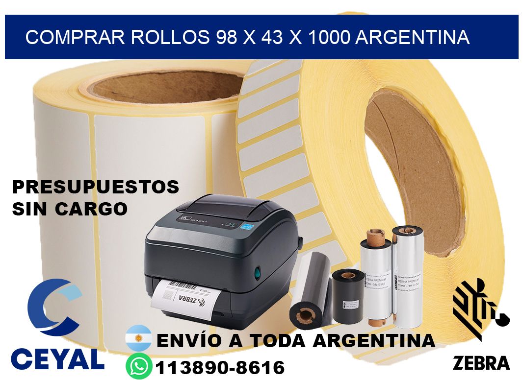 Comprar Rollos 98 x 43 x 1000 argentina