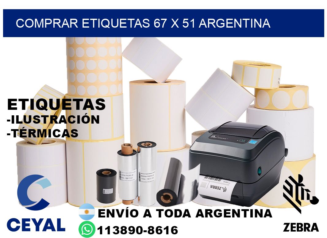 Comprar etiquetas 67 x 51 argentina