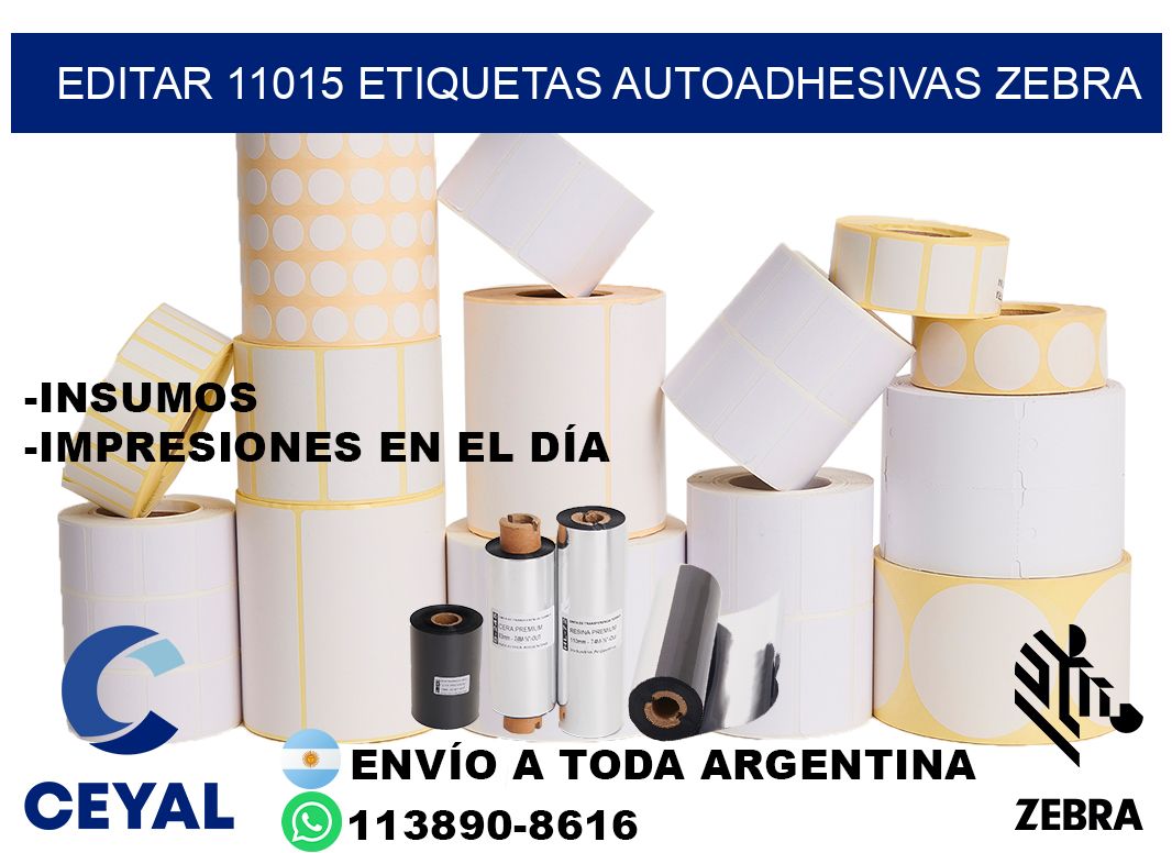 EDITAR 11015 ETIQUETAS AUTOADHESIVAS ZEBRA