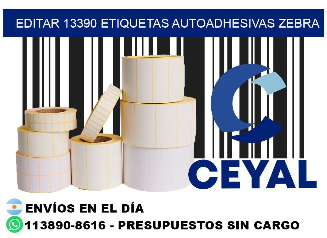 EDITAR 13390 ETIQUETAS AUTOADHESIVAS ZEBRA