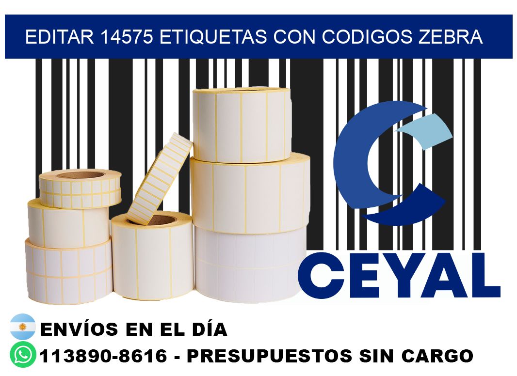 EDITAR 14575 ETIQUETAS CON CODIGOS ZEBRA