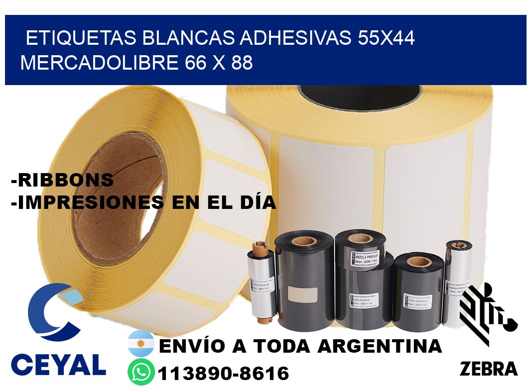 etiquetas blancas adhesivas 55x44 mercadolibre 66 x 88