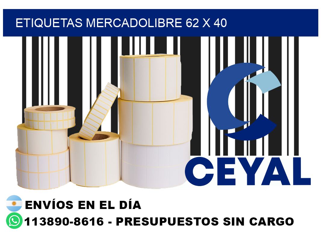 etiquetas mercadolibre 62 x 40