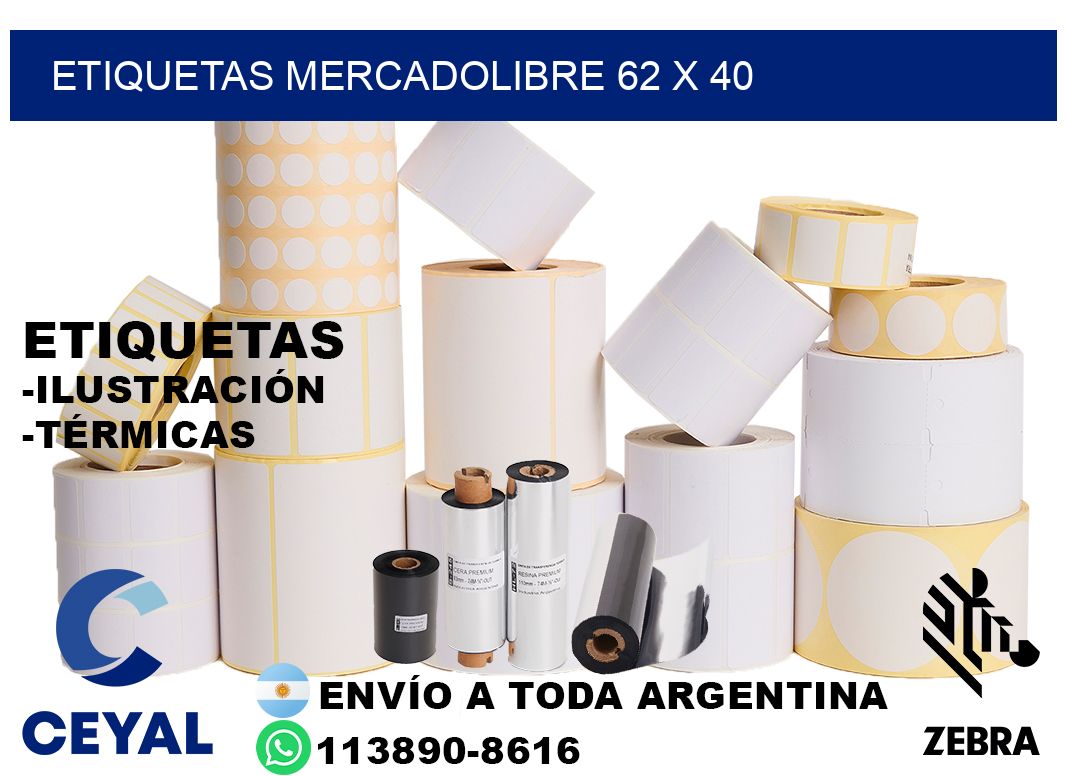etiquetas mercadolibre 62 x 40
