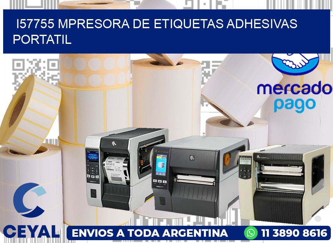 i57755 mpresora de etiquetas adhesivas portatil