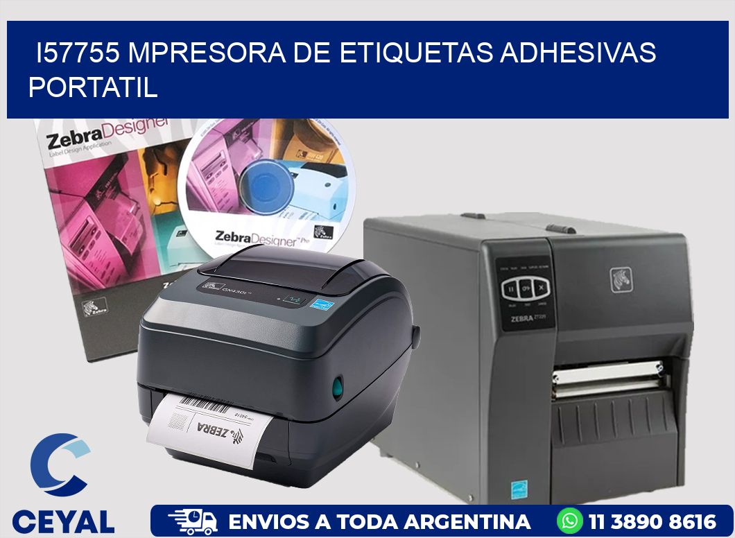 i57755 mpresora de etiquetas adhesivas portatil