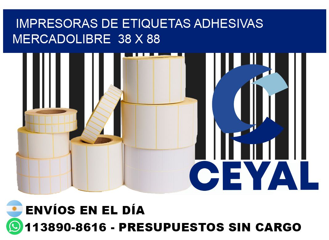impresoras de etiquetas adhesivas mercadolibre  38 x 88