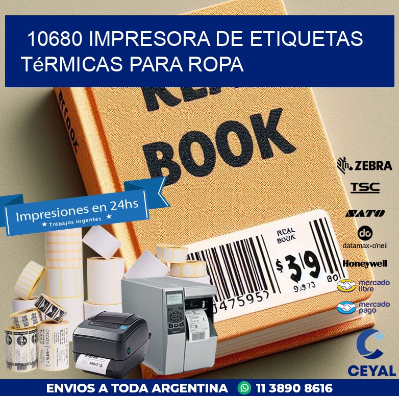 10680 impresora de etiquetas térmicas para ropa