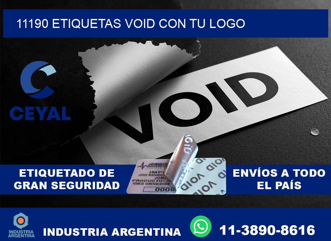 11190 etiquetas void con tu logo