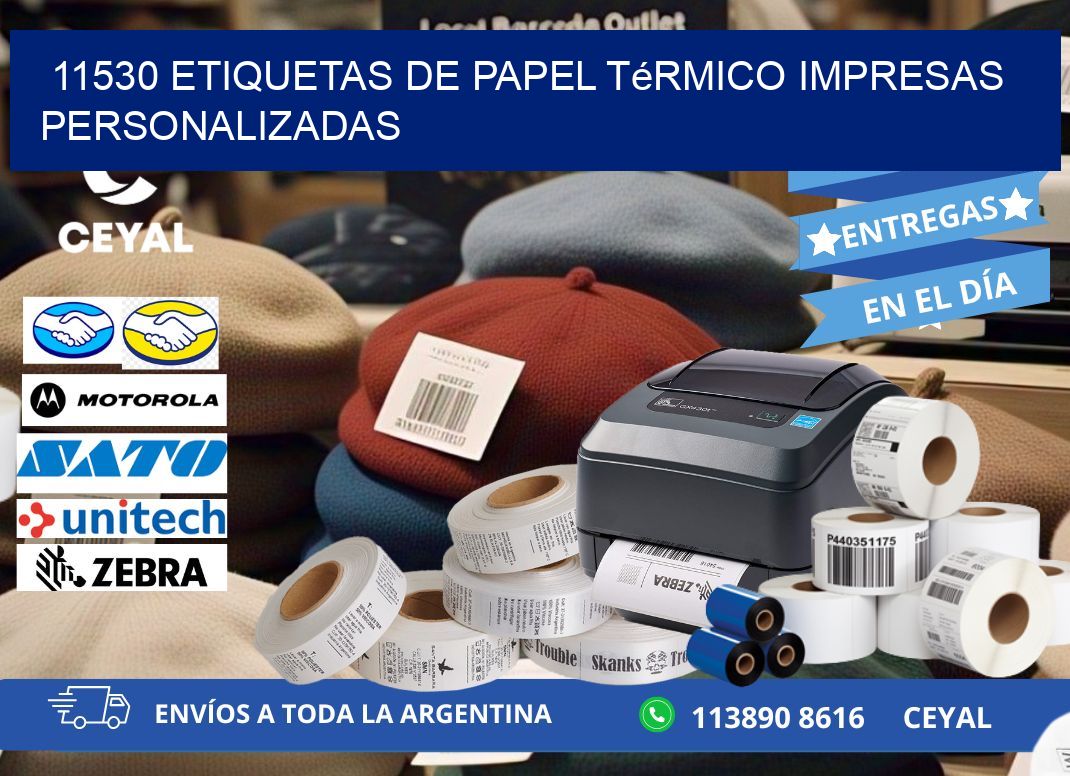 11530 Etiquetas de papel térmico impresas personalizadas