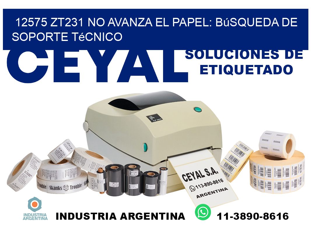 12575 zt231 no avanza el papel: búsqueda de soporte técnico