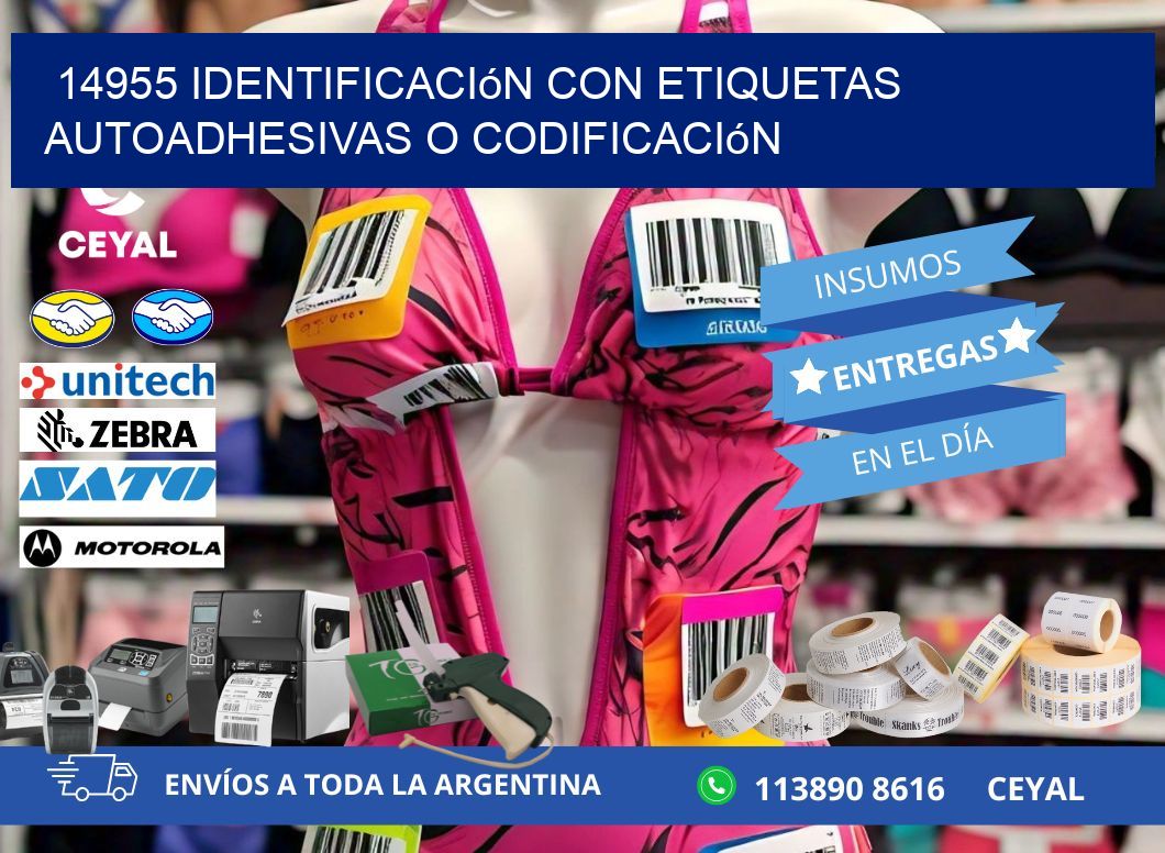 14955 identificación con etiquetas autoadhesivas o codificación