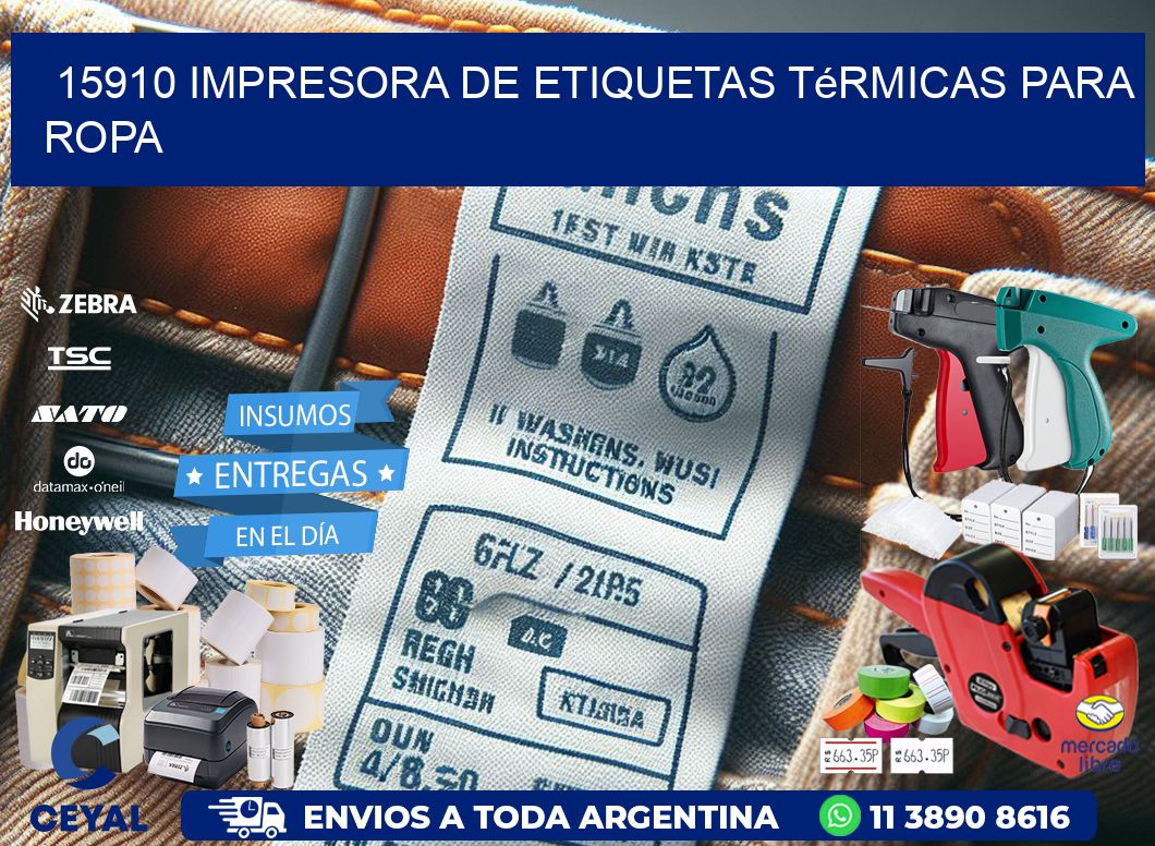 15910 impresora de etiquetas térmicas para ropa