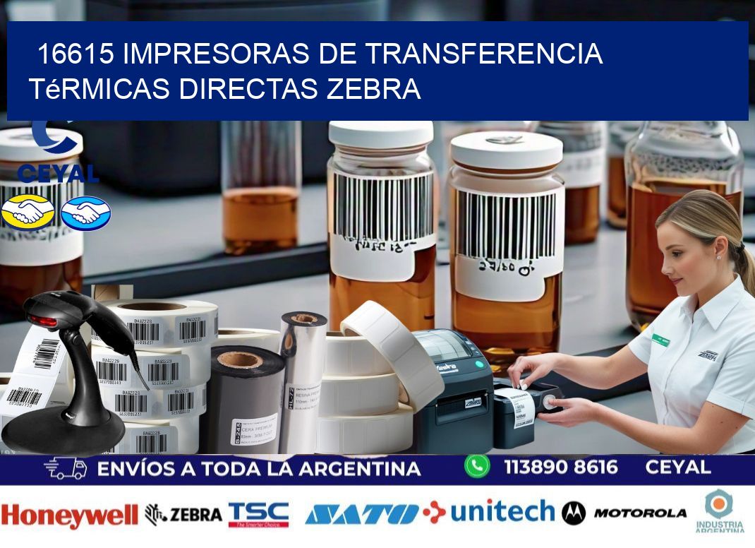16615 impresoras de Transferencia térmicas directas zebra
