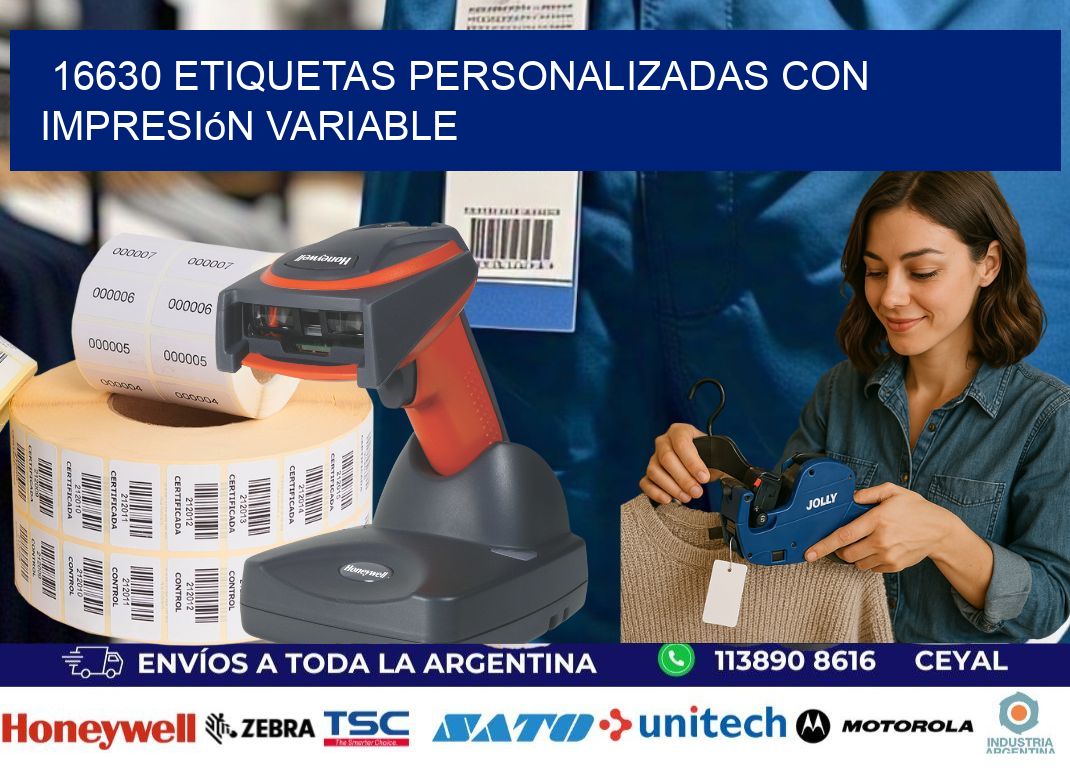 16630 etiquetas personalizadas con impresión variable