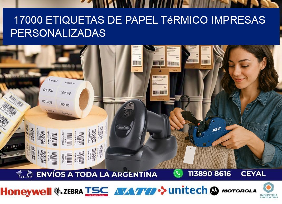 17000 Etiquetas de papel térmico impresas personalizadas