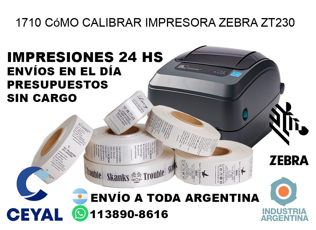 1710 cómo calibrar impresora zebra ZT230