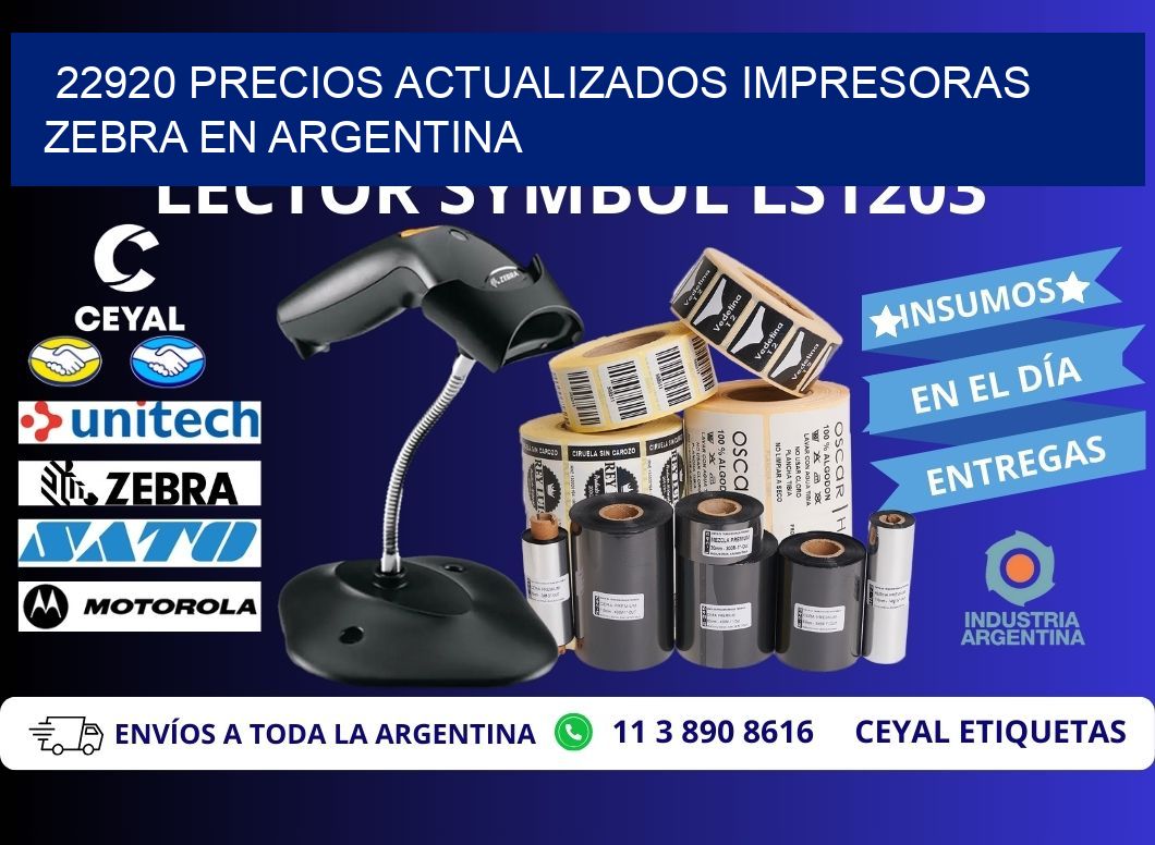 22920 precios actualizados impresoras zebra en argentina