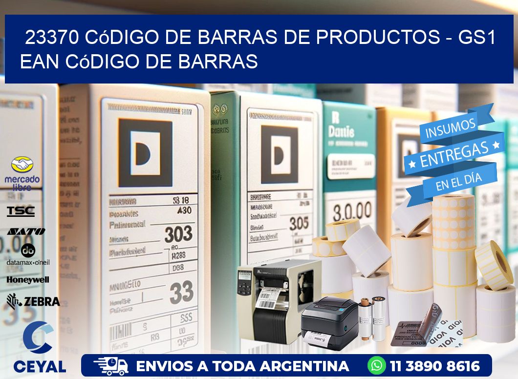 23370 Código de Barras de productos – GS1 ean Código de Barras