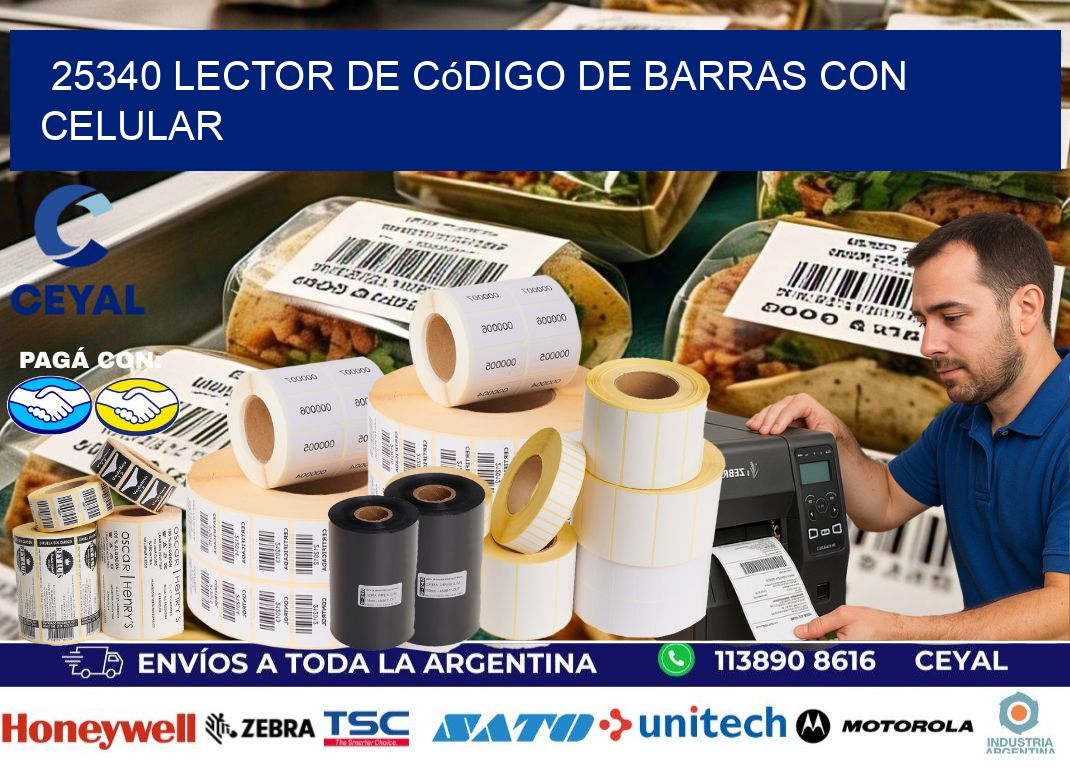 25340 Lector de código de barras con celular