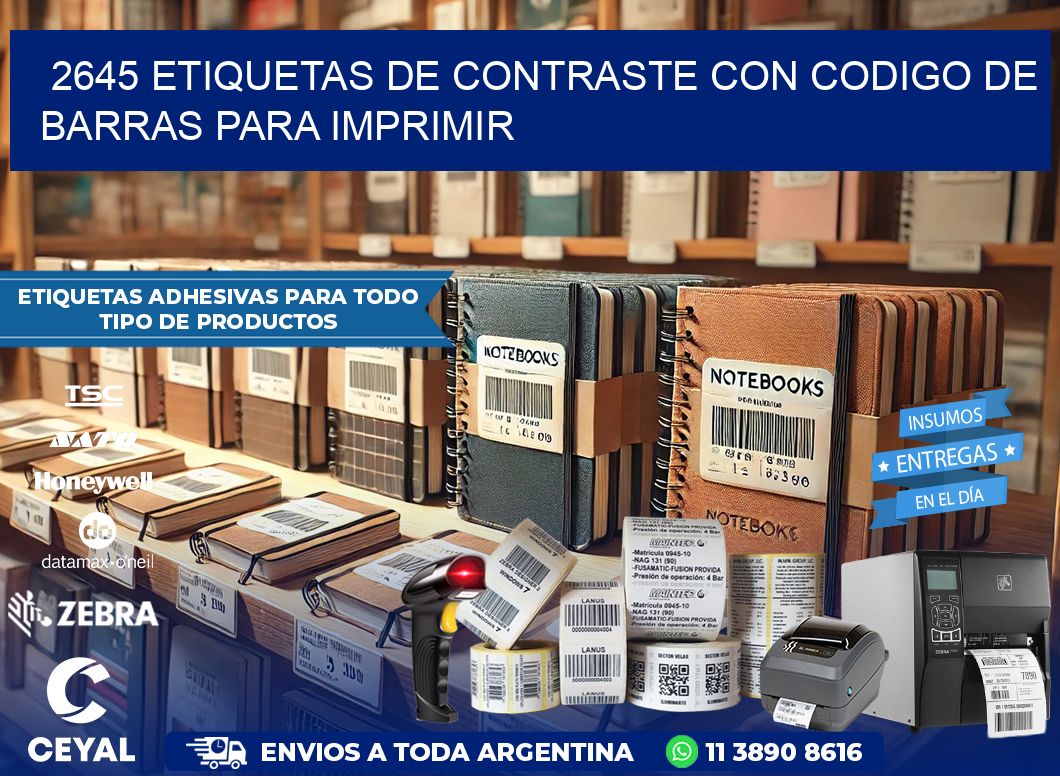 2645 etiquetas de contraste con codigo de barras para imprimir