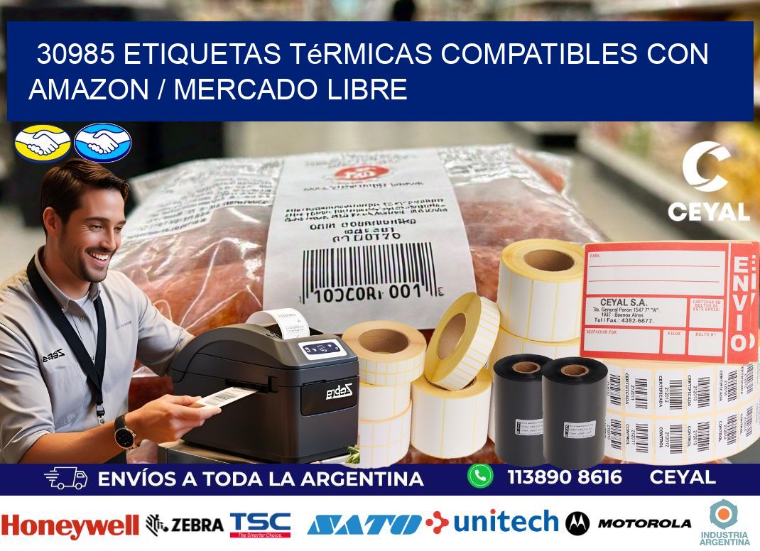 30985 etiquetas térmicas compatibles con Amazon / Mercado Libre