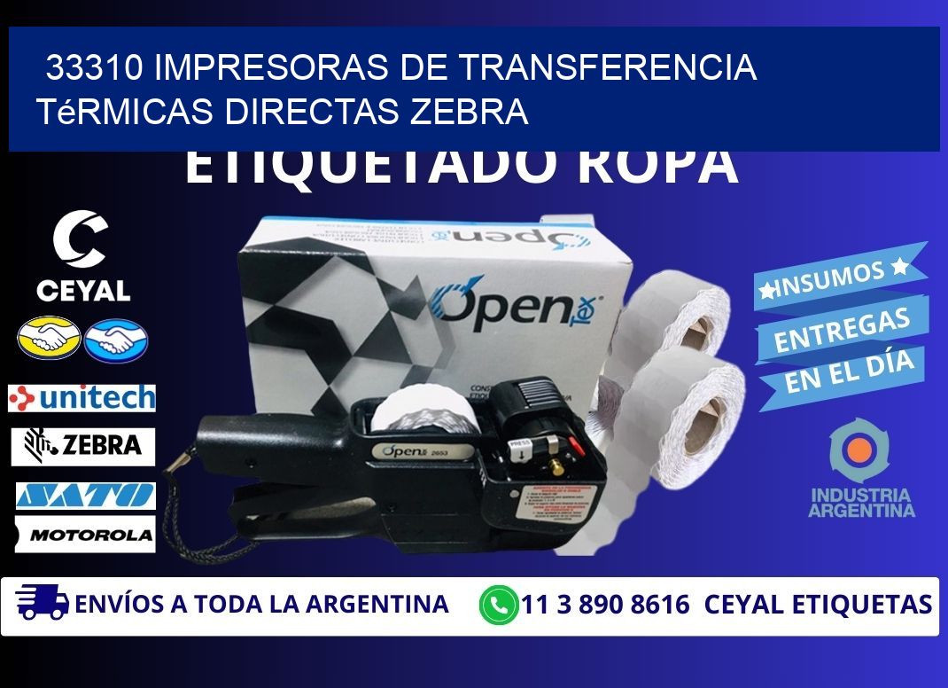 33310 impresoras de Transferencia térmicas directas zebra