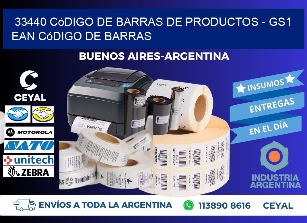 33440 Código de Barras de productos - GS1 ean Código de Barras