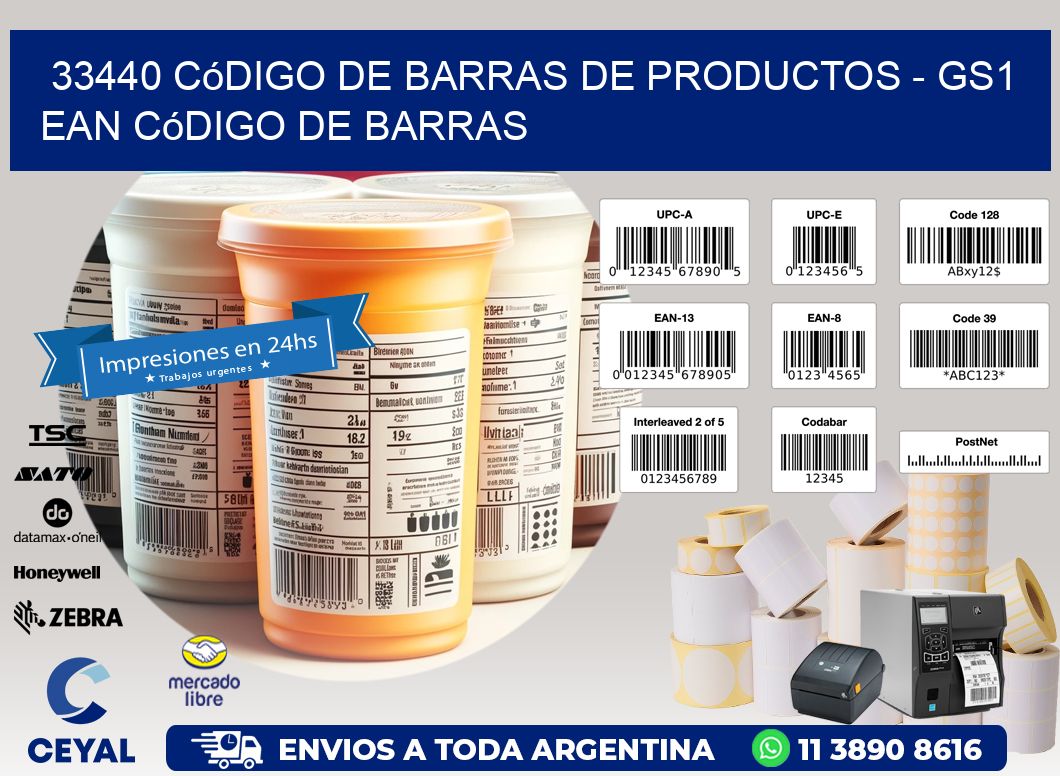 33440 Código de Barras de productos - GS1 ean Código de Barras