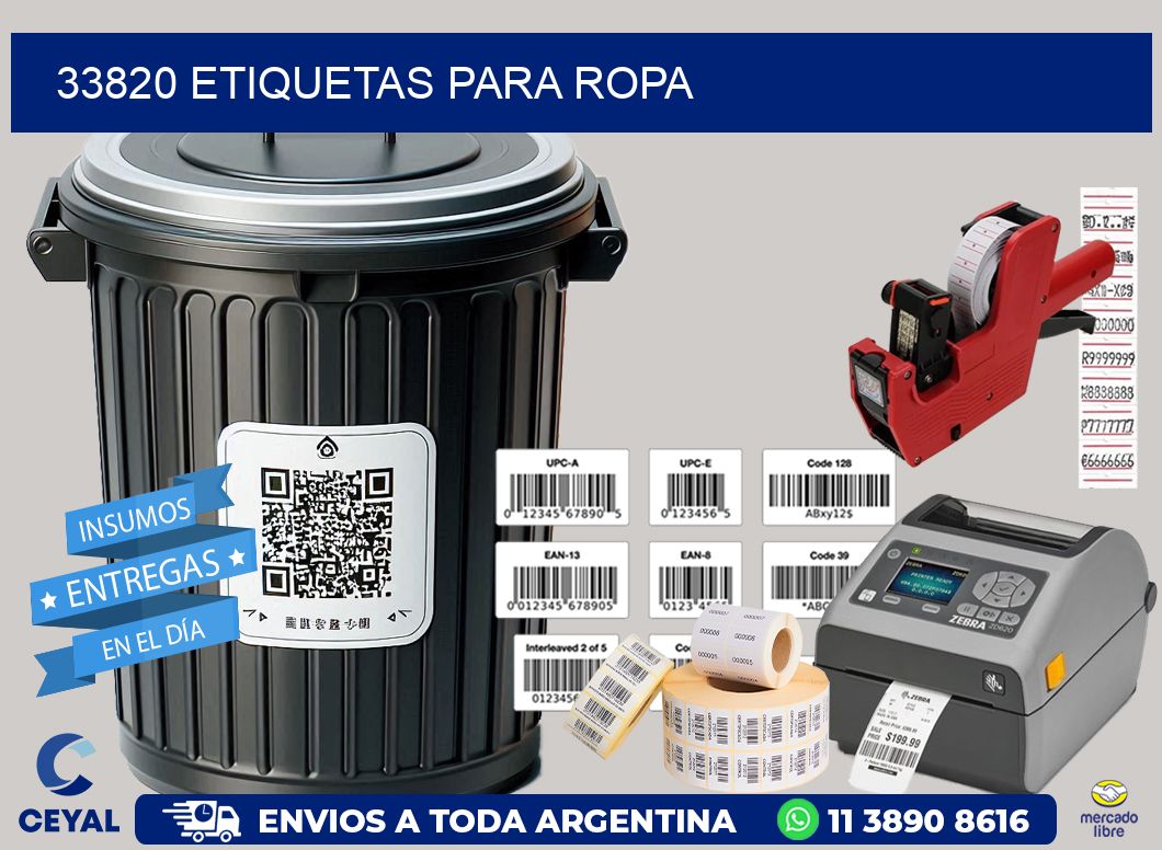 33820 etiquetas para ropa