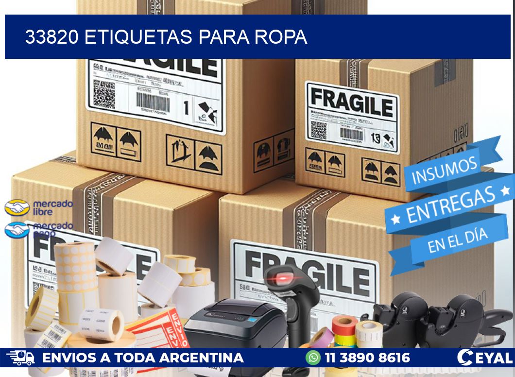 33820 etiquetas para ropa