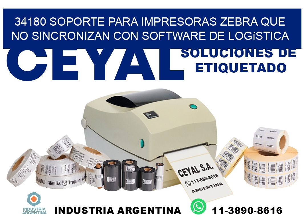 34180 soporte para impresoras zebra que no sincronizan con software de logística