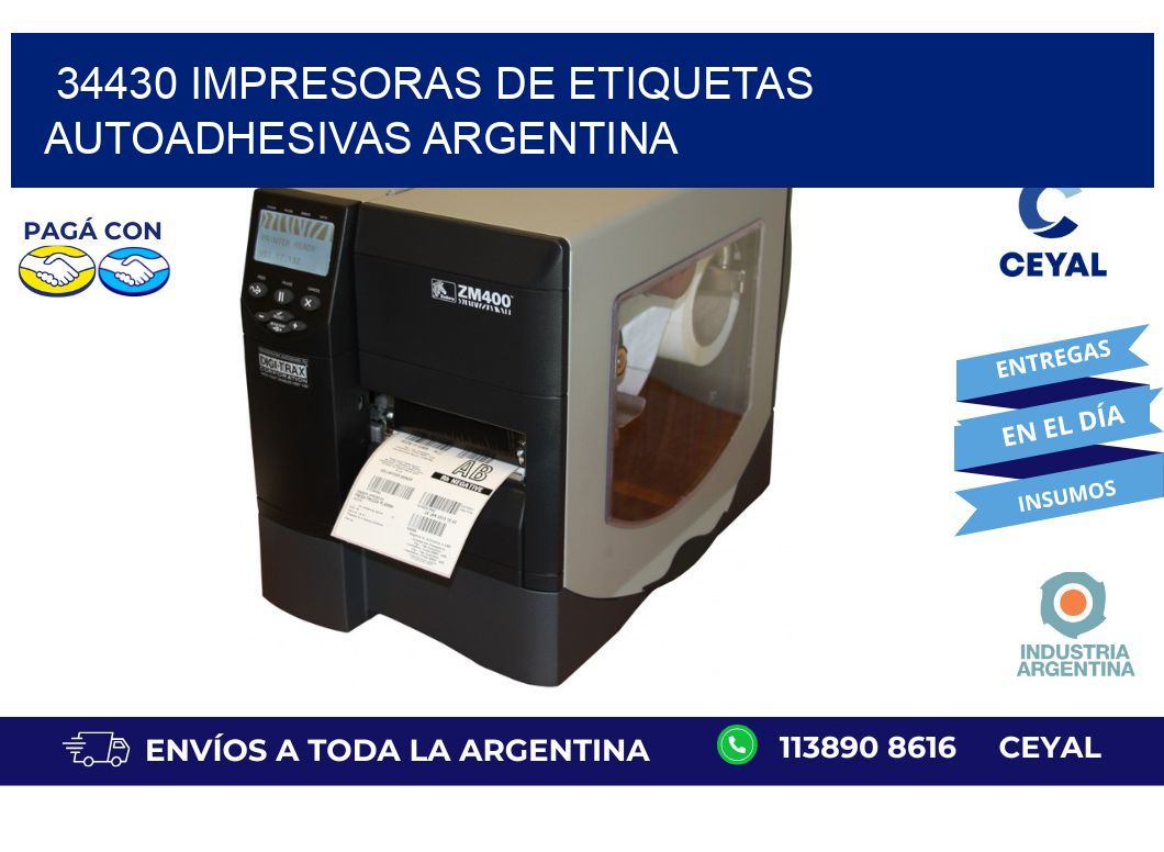 34430 Impresoras de etiquetas autoadhesivas argentina