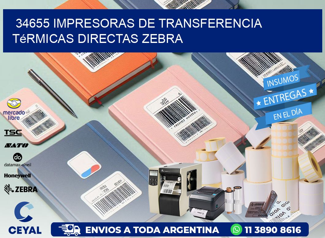 34655 impresoras de Transferencia térmicas directas zebra