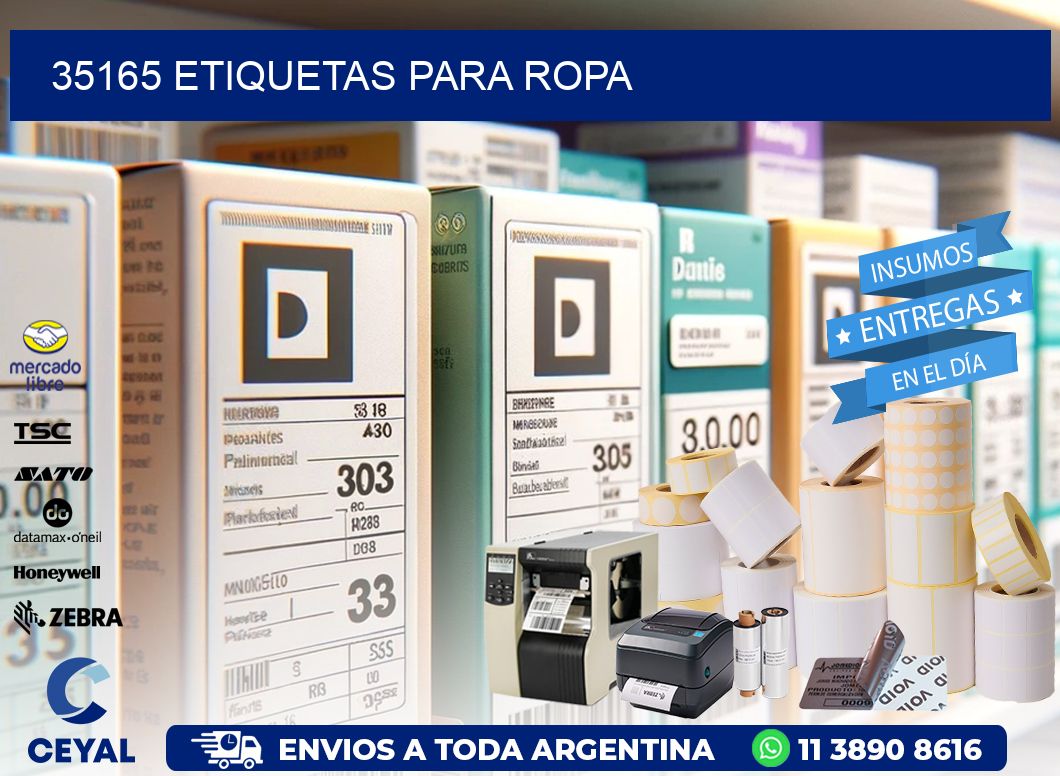35165 etiquetas para ropa