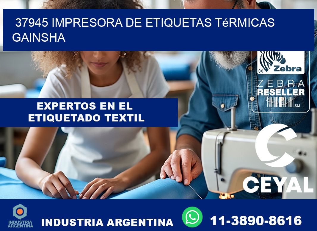 37945 Impresora de etiquetas térmicas GAINSHA