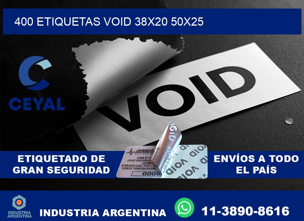 400 etiquetas void 38x20 50x25