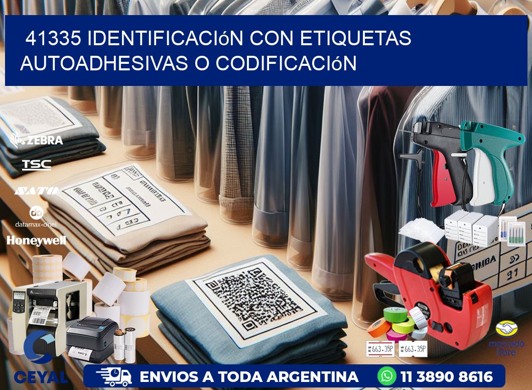 41335 identificación con etiquetas autoadhesivas o codificación